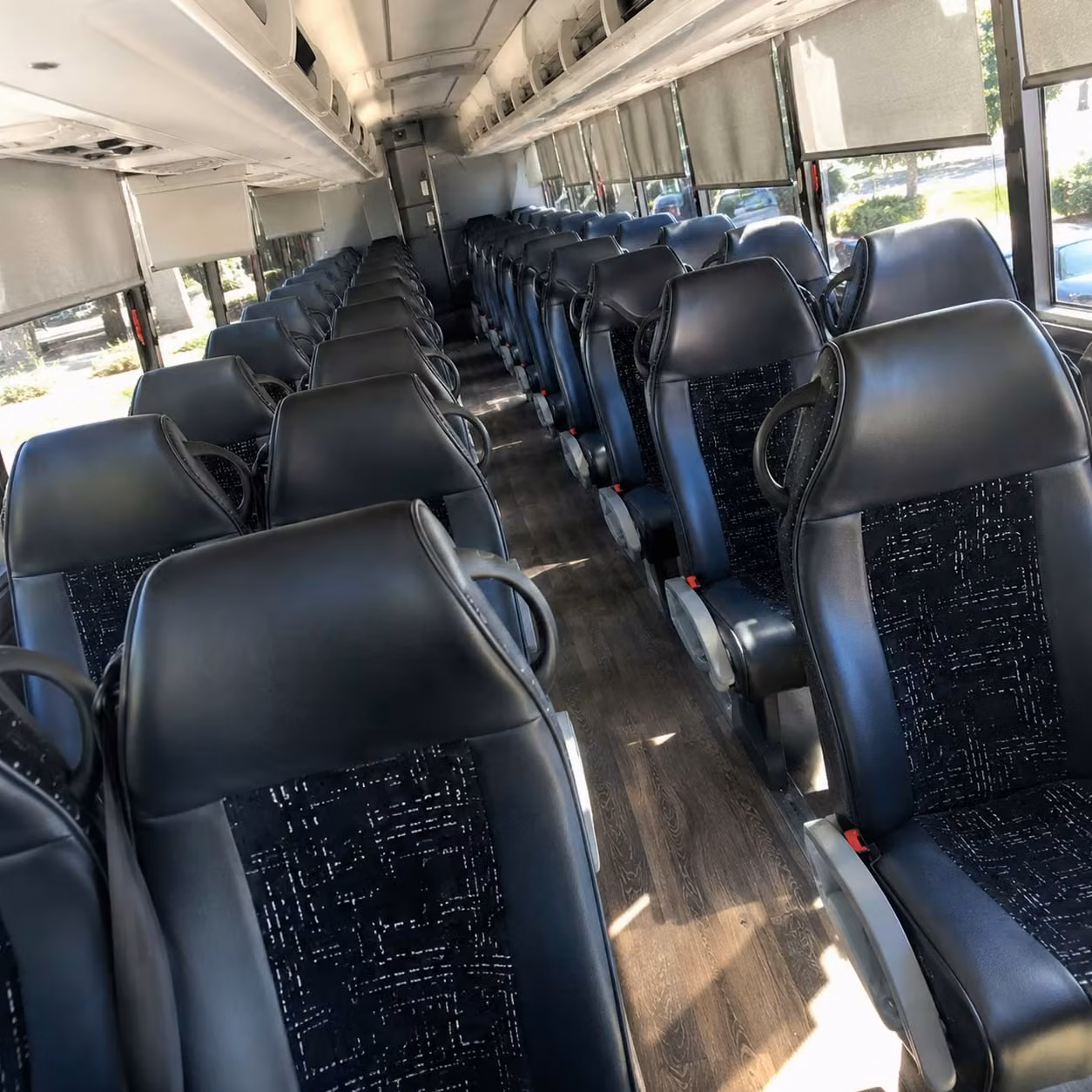 56 passenger charter bus interior